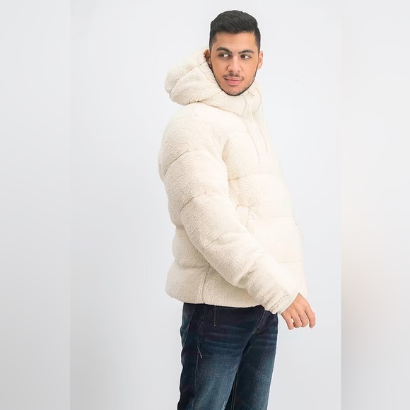 NWOT PUMA X Big Sean Puffer Jacket With Hoodie Birch Beige Men’s Large F… - Picture 2 of 15